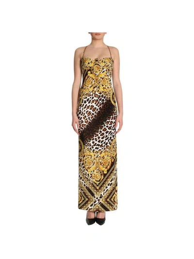 Shop Versace Dress Dress Women  In Gold