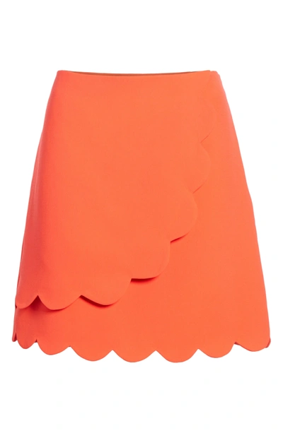 Shop Draper James Scallop Skirt In Red