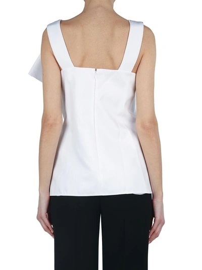 Shop Victoria Victoria Beckham Over-size Knot Top In White