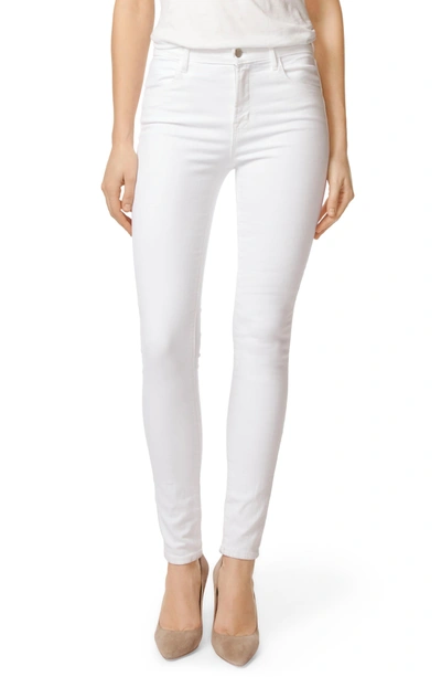 Shop J Brand 2311 Maria High Waist Super Skinny Jeans In Blanc