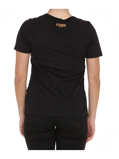 Shop Fendi Love Studs Tshirt In Black