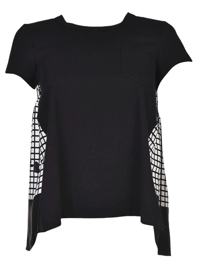 Shop Sacai Side Paneled T-shirt In Black