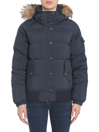 Shop Pyrenex Aviator Down Jacket In Blu