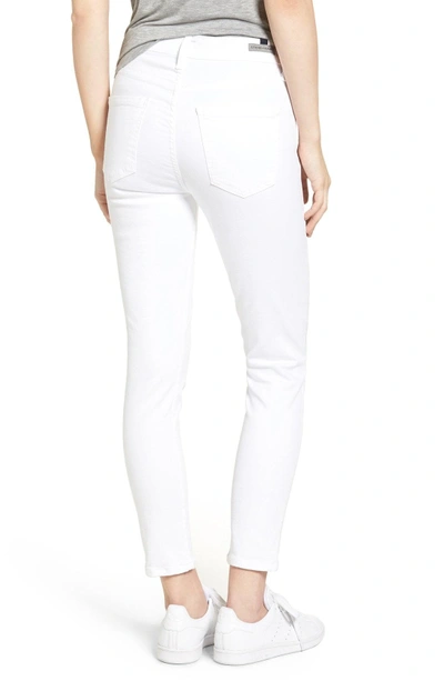 Shop Citizens Of Humanity Rocket High Waist Crop Skinny Jeans In Sculpt White