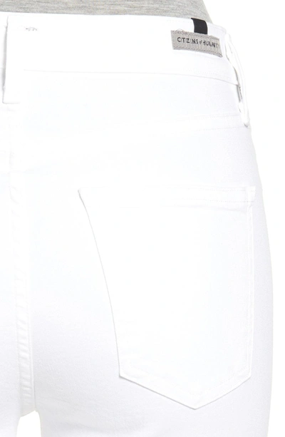 Shop Citizens Of Humanity Rocket High Waist Crop Skinny Jeans In Sculpt White