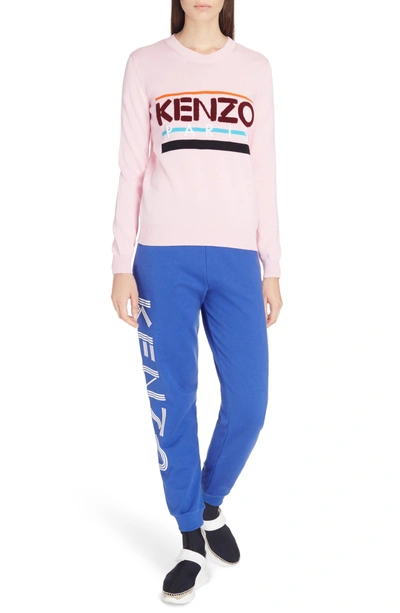 Shop Kenzo Paris Logo Sweatshirt In Flamingo Pink
