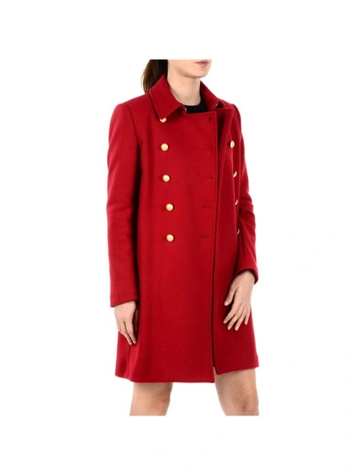 Shop Dondup Coat In Rosso