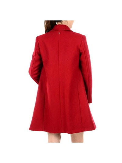 Shop Dondup Coat In Rosso