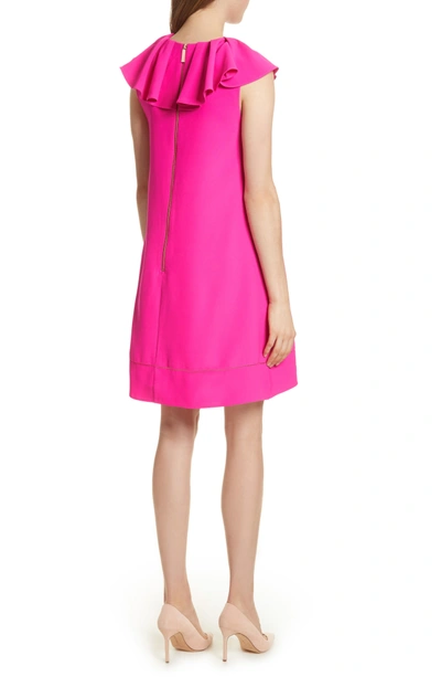 Ted Baker Clarees Shift Dress With Ruffle Neckline - Pink | ModeSens