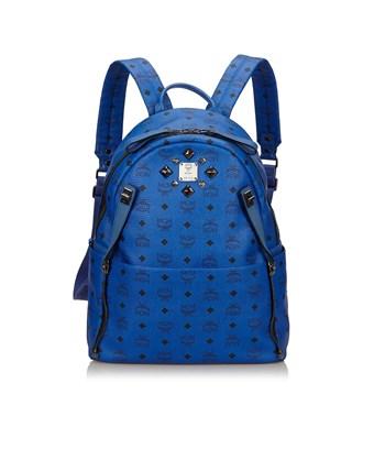 mcm backpack black and blue