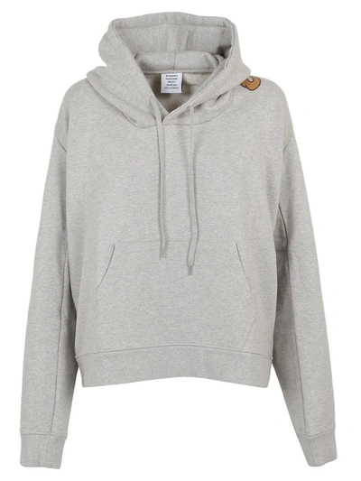 Shop Vetements Cropped Hoodie In Grey