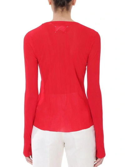 Shop Maison Margiela Long-sleeve Sweater In Red