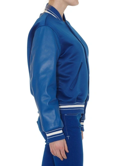 Shop Givenchy Bomber Jacket In Electric Blue