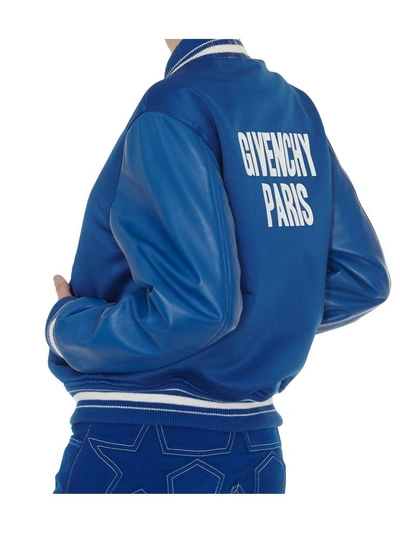 Shop Givenchy Bomber Jacket In Electric Blue