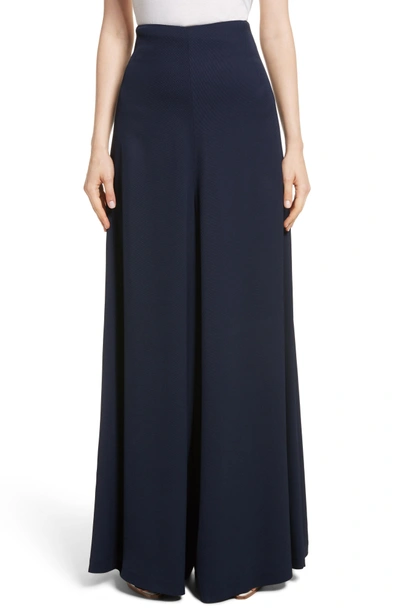 Shop A.w.a.k.e. Wide Leg Trousers In Navy