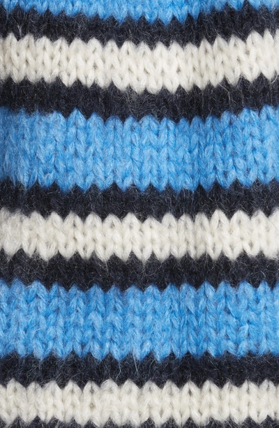 Shop Ganni Juilliard Stripe Mohair & Wool Sweater In Block Colour