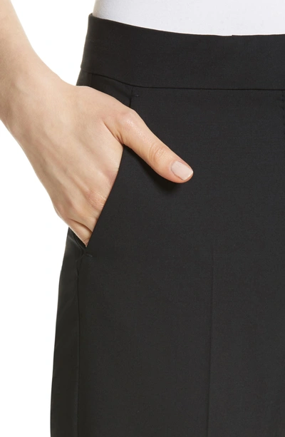 Shop Max Mara Giga Stretch Wool Crop Pants In Black