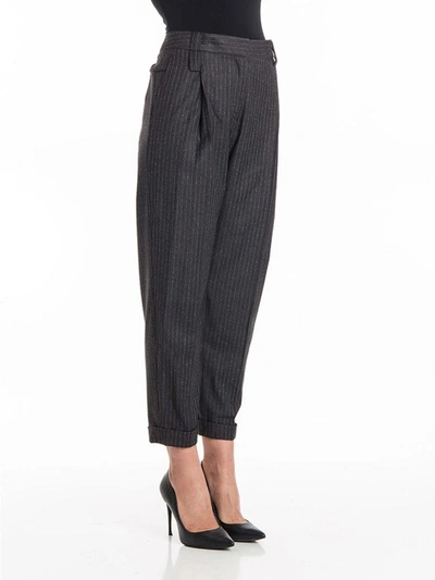 Shop Newyorkindustrie Cotton Trousers In Anthracite
