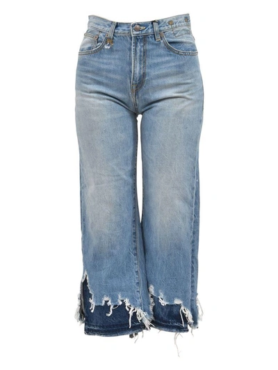 Shop R13 High Rise Skinny Jeans In Blue