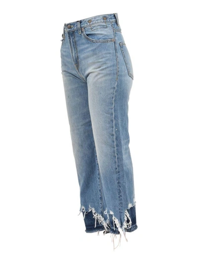 Shop R13 High Rise Skinny Jeans In Blue