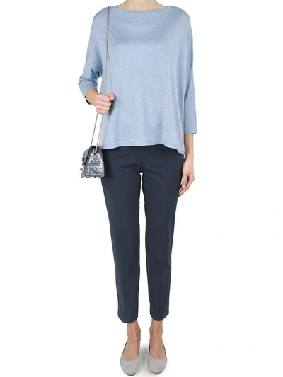 Shop Snobby Sheep Silk And Cashmere Sweater In Celeste