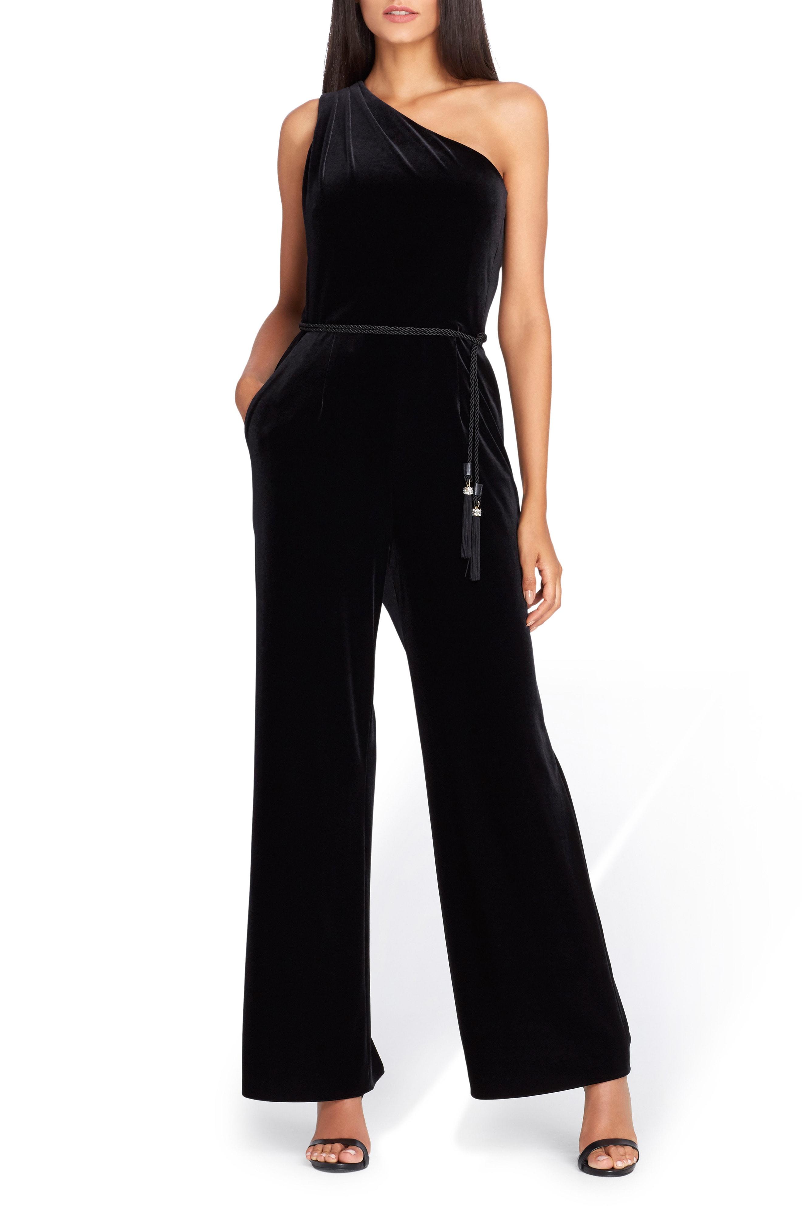 tahari velvet jumpsuit