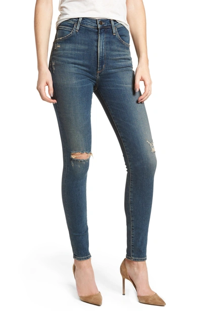 Shop Citizens Of Humanity Chrissy High Waist Skinny Jeans In Roulette