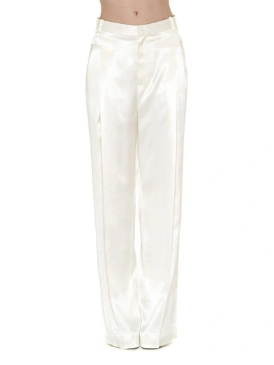 Shop Givenchy Wide Trousers In Off White