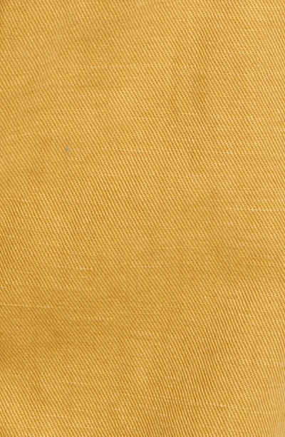 Shop Nili Lotan Luna Cotton & Linen Twill Crop Pants In Mustard