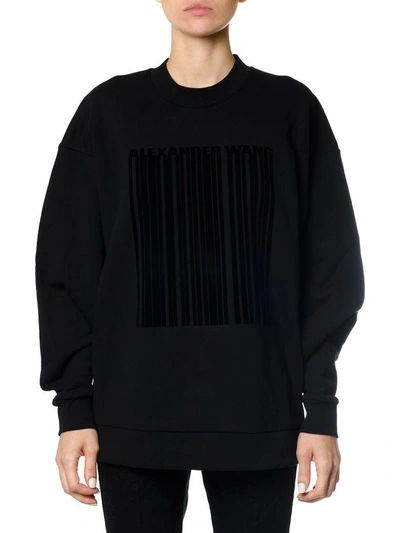 Shop Alexander Wang Barcode Sweatshirt In Black