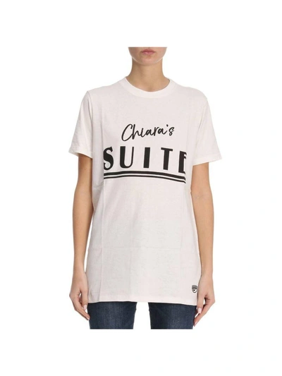 Shop Chiara Ferragni T-shirt T-shirt Women  In White