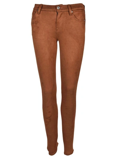 Shop 7 For All Mankind The Skinny Trousers In Cognac