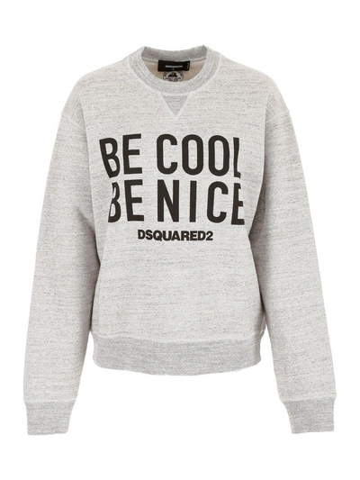 Dsquared2 Be Cool Be Nice Sweatshirt In Gray | ModeSens
