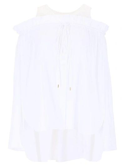 Shop Alberta Ferretti Cotton Shirt In White (white)