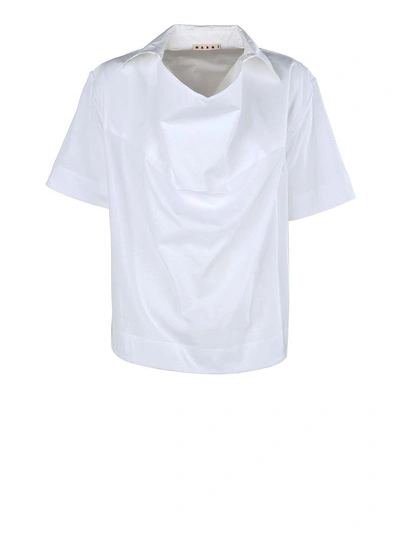 Shop Marni Jersey Cotton T-shirt In White