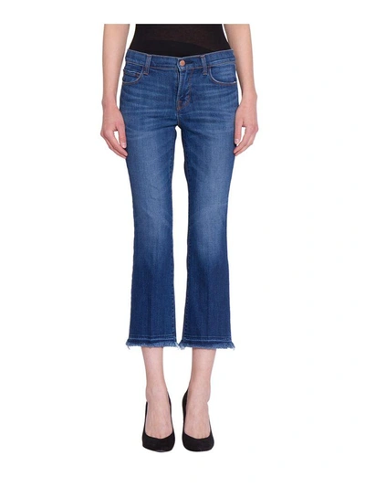 Shop J Brand Selena Cotton Denim Jeans In Blu