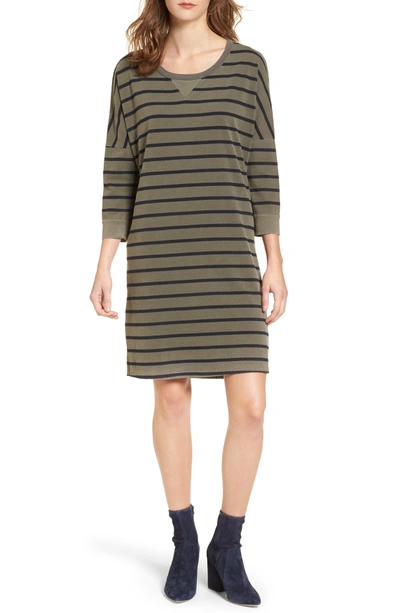 Shop Stateside Stripe T-shirt Dress In Fern