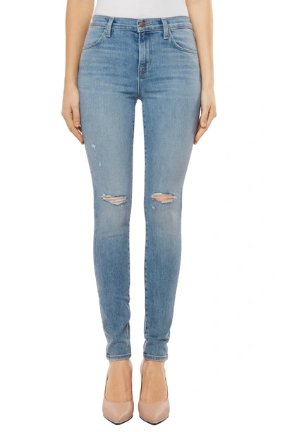 Shop J Brand Maria High Waist Skinny Jeans In Surge Destruct