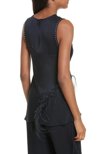 Shop 3.1 Phillip Lim / フィリップ リム Feather Detail Silk Tank In Midnight