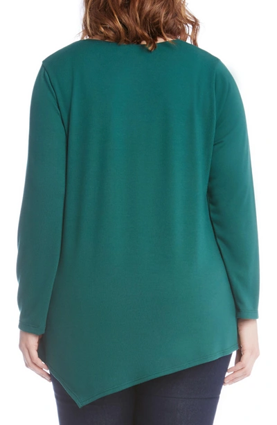 Shop Karen Kane Asymmetrical Hem Sweater In Green