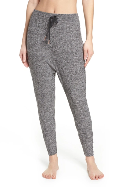 Shop Beyond Yoga Weekend Traveler Midi Sweatpants In Black- White