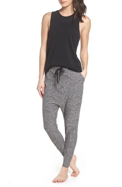 Shop Beyond Yoga Weekend Traveler Midi Sweatpants In Black- White