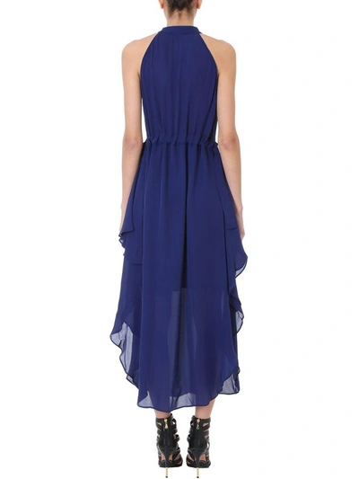 Shop Pierre Balmain Blue Silk Dress