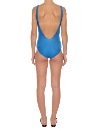 Shop Alberta Ferretti One-piece Swimsuit Rainbow Week In Blu