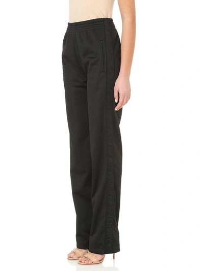 Givenchy Logo Trim Track Pants In Black