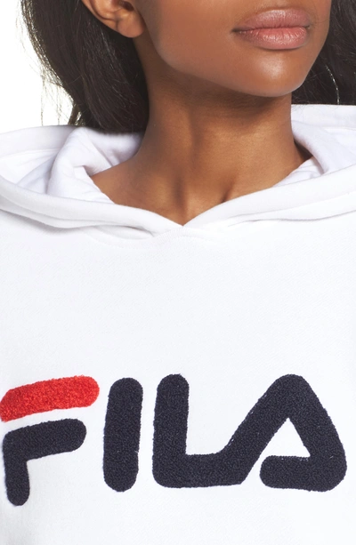 Shop Fila Rosemary Hoodie In White/ Peacoat/ Chinese Red