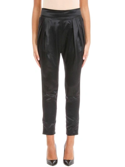 Shop Givenchy Drop Crotch Cropped Trousers In Black