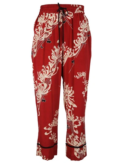 Shop Mcq By Alexander Mcqueen Mcq Alexander Mcqueen Floral Print Trousers In Red