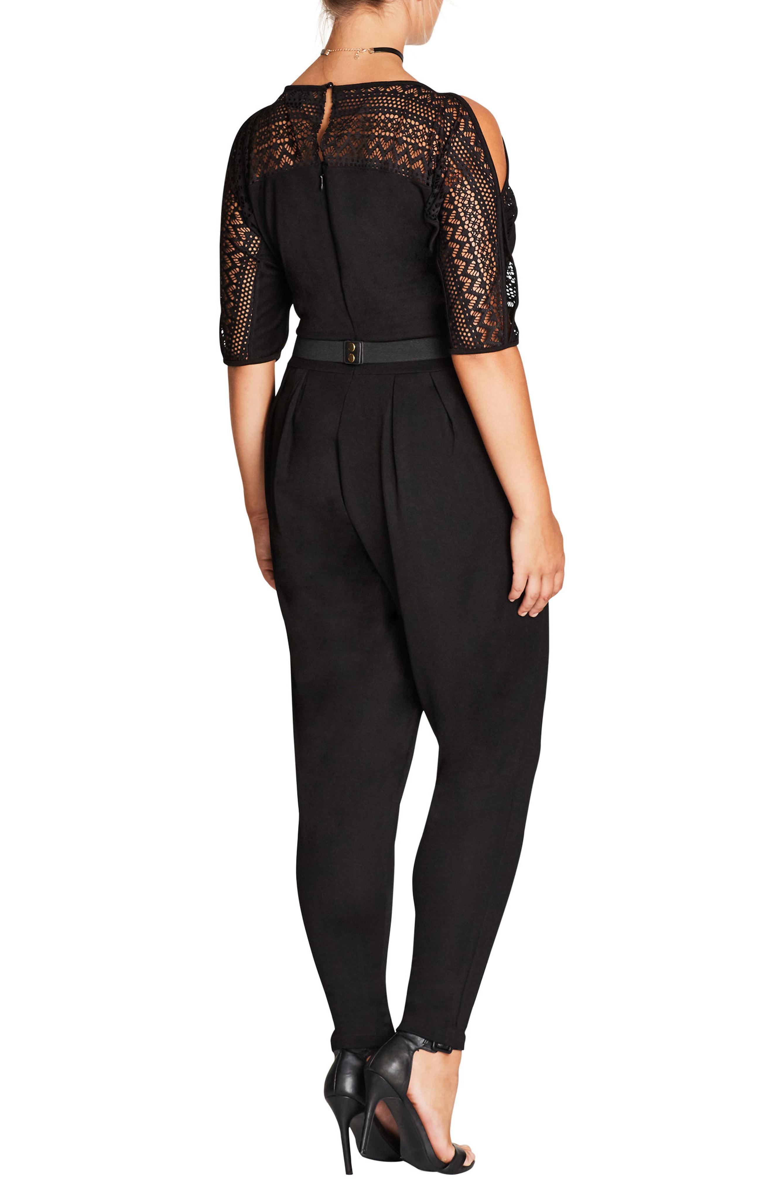 city chic jumpsuit black