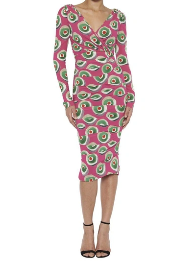 Shop Dolce & Gabbana Cassate Dress In Multicolor